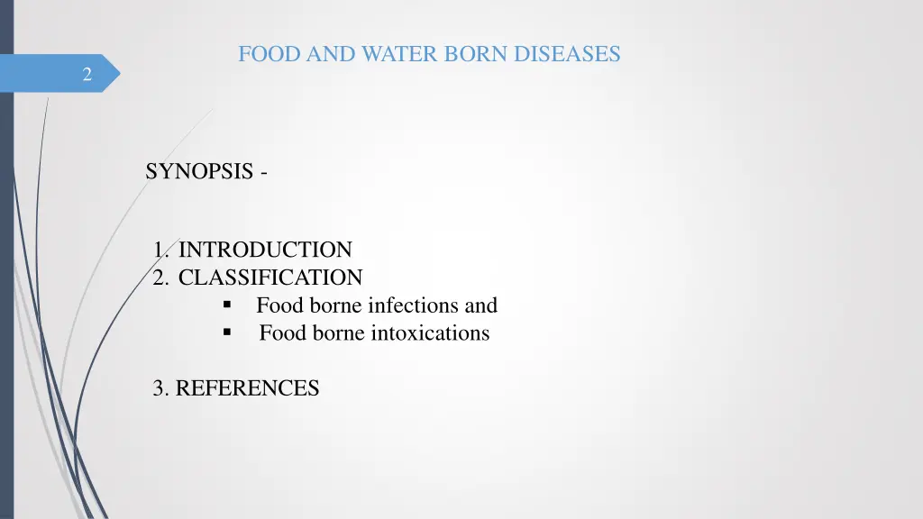 food and water born diseases 1