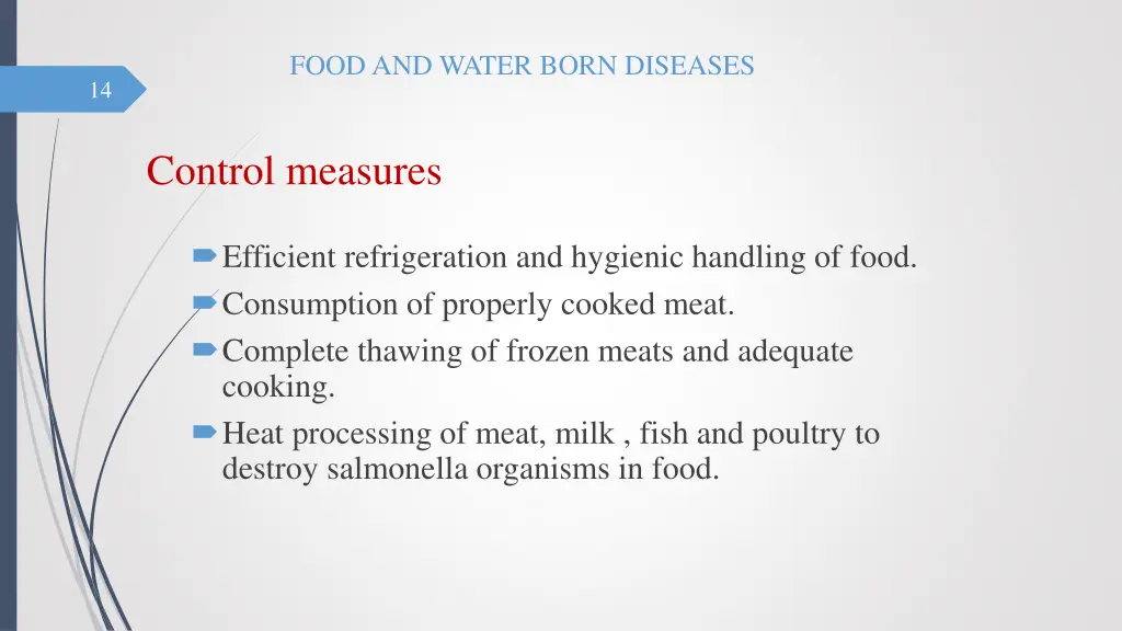 food and water born diseases 13