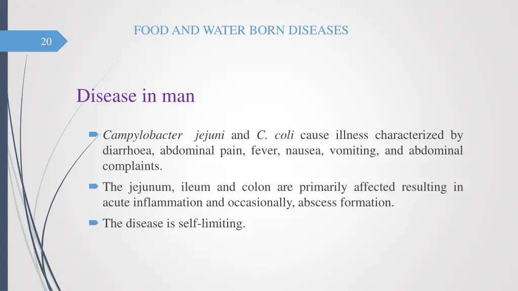 food and water born diseases 19