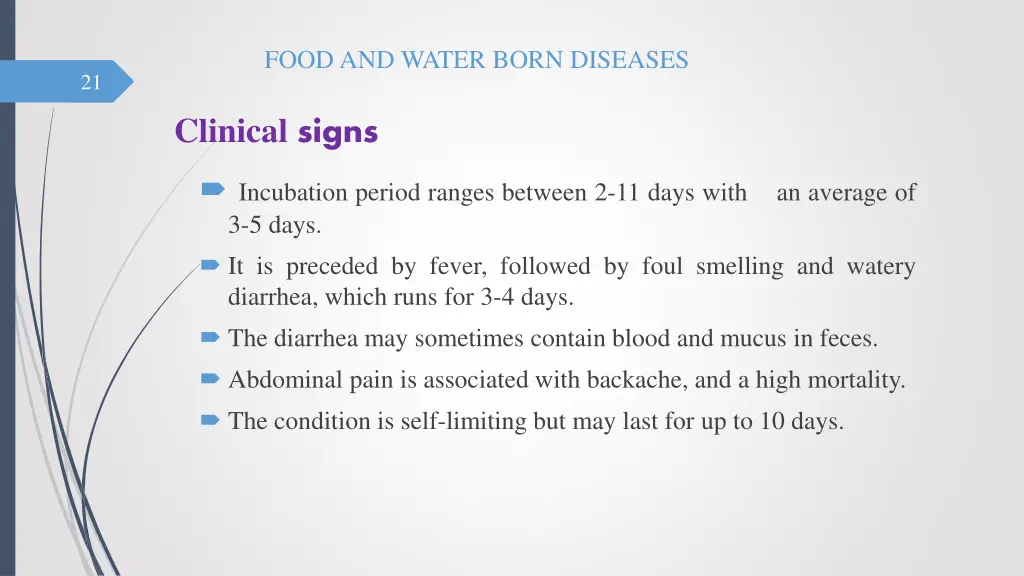 food and water born diseases 20