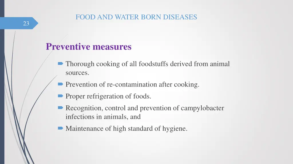 food and water born diseases 22