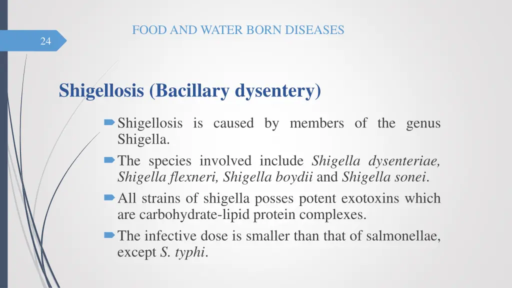 food and water born diseases 23