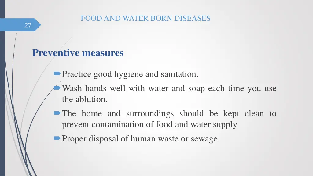 food and water born diseases 26