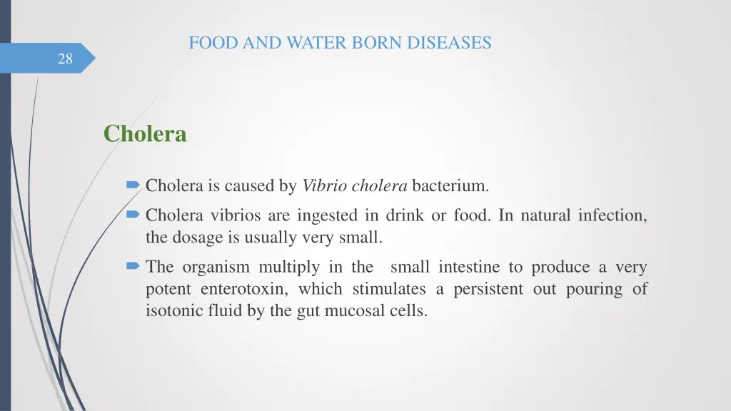 food and water born diseases 27