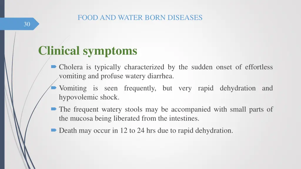 food and water born diseases 29