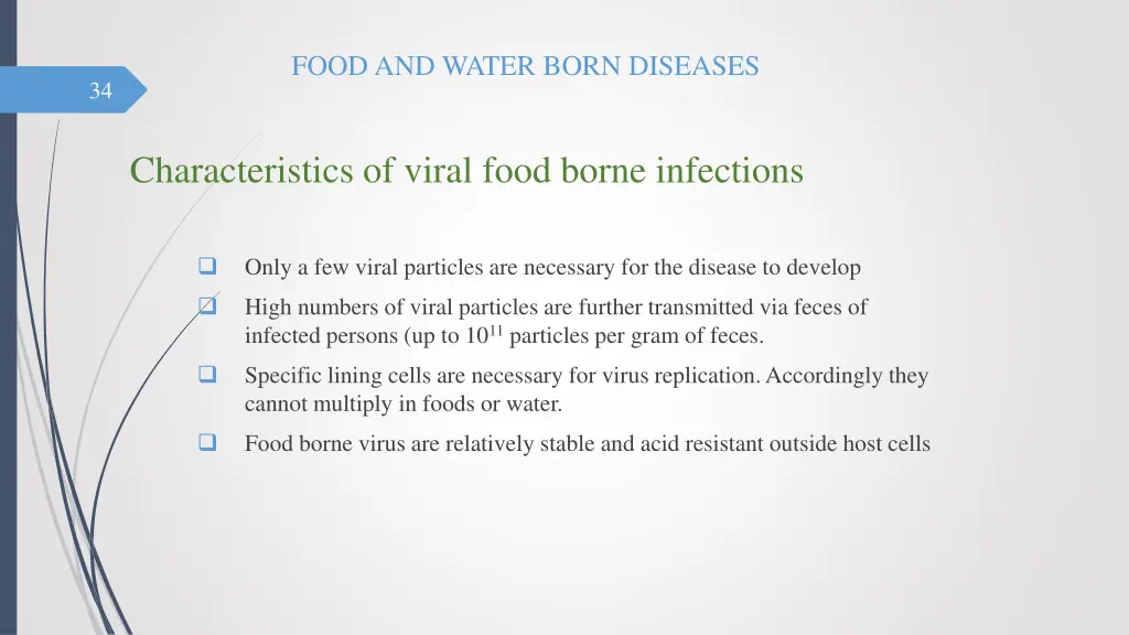 food and water born diseases 33