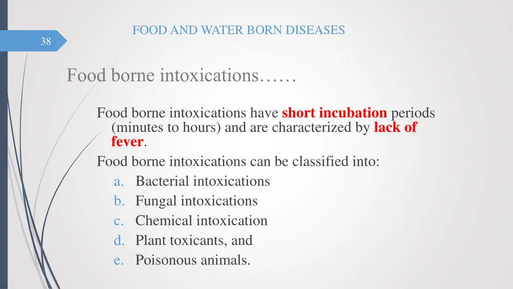 food and water born diseases 37