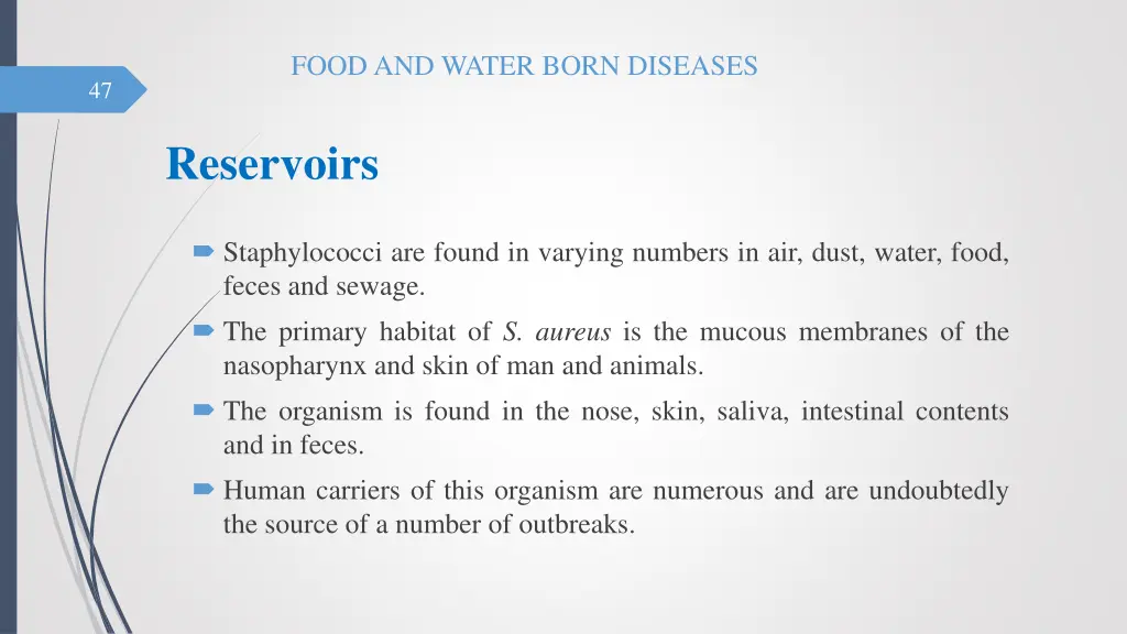 food and water born diseases 46