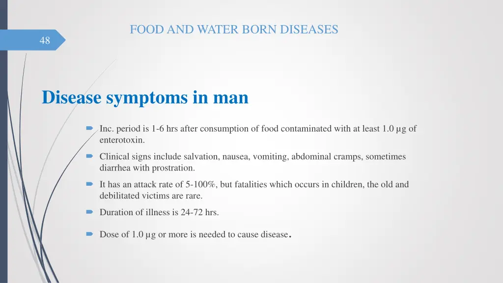 food and water born diseases 47