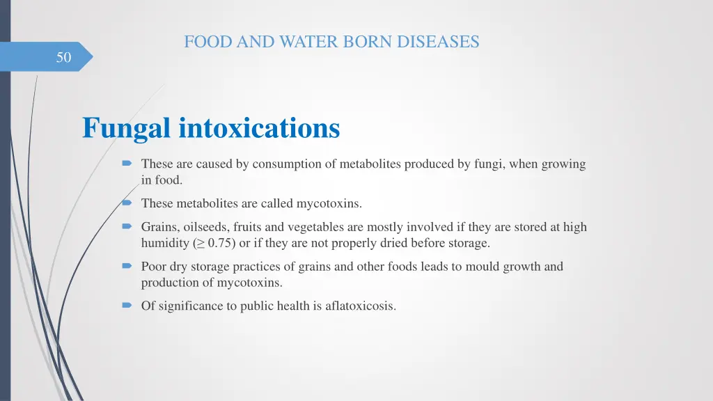 food and water born diseases 49