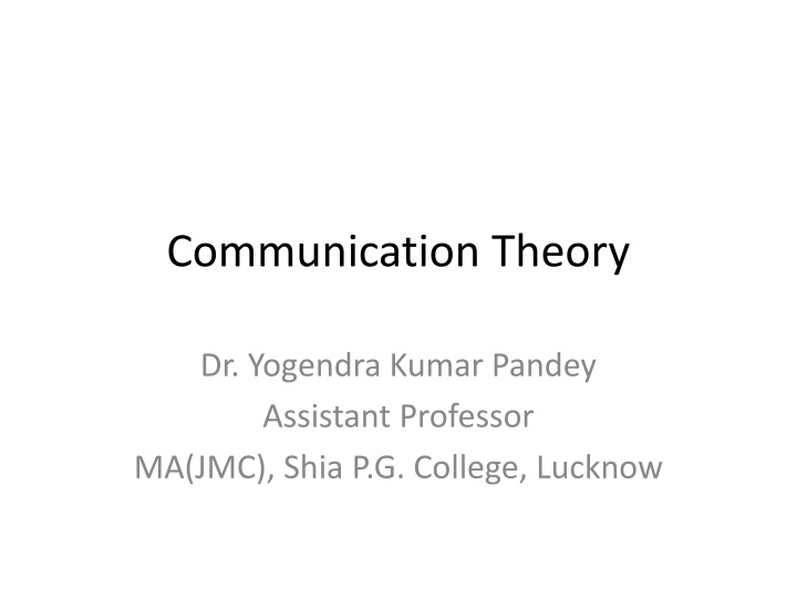 communication theory