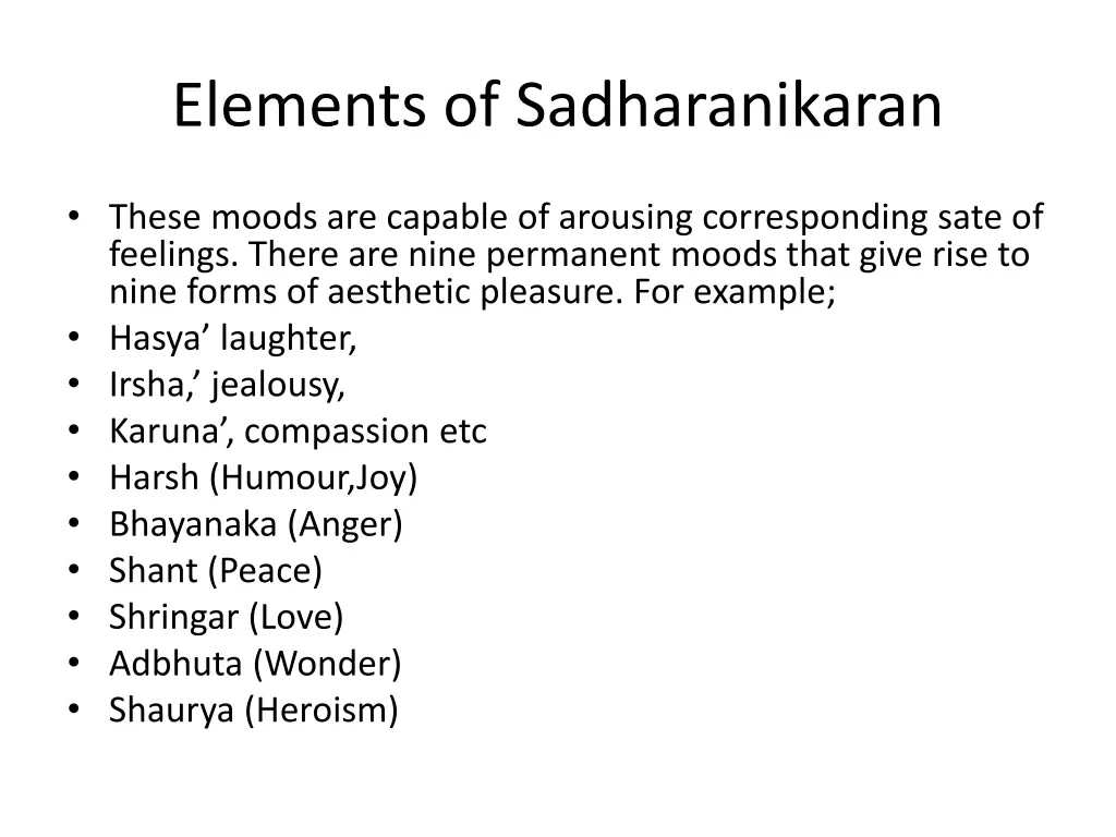 elements of sadharanikaran 1