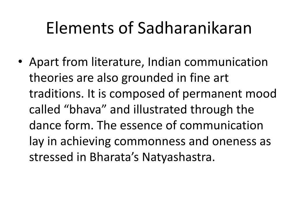 elements of sadharanikaran