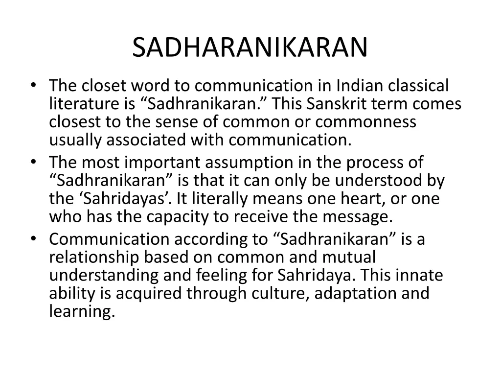 sadharanikaran