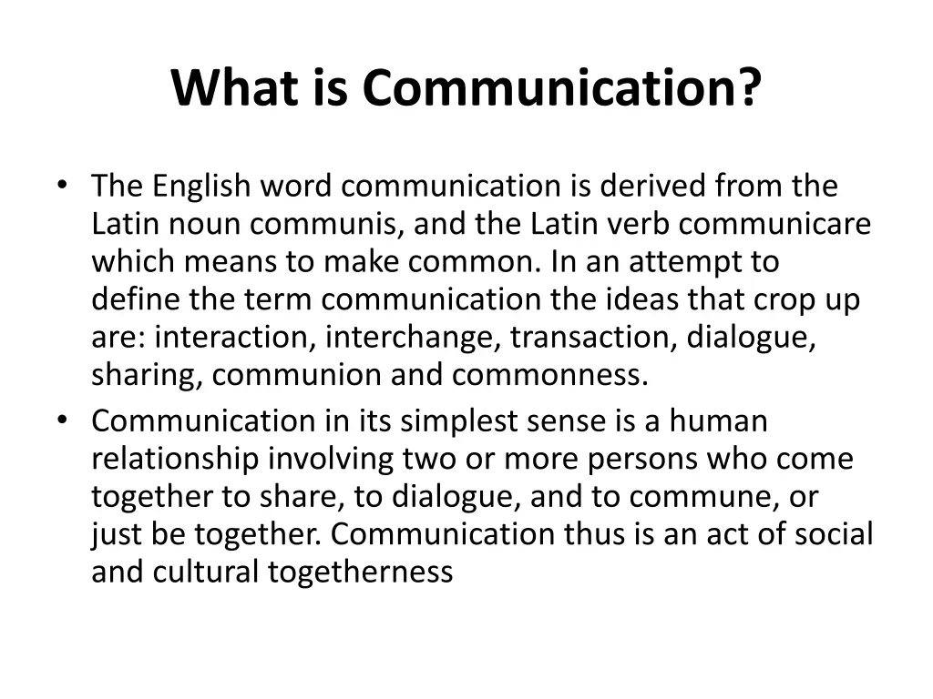 what is communication