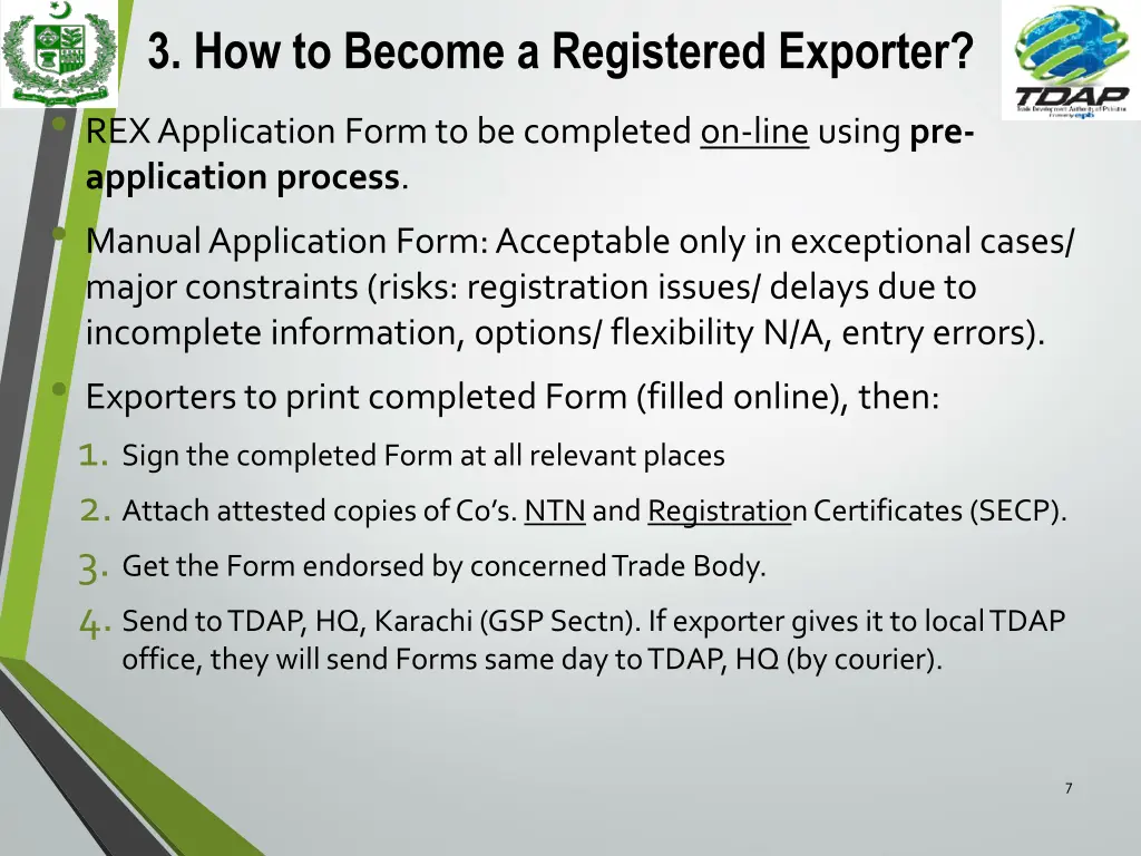 3 how to become a registered exporter