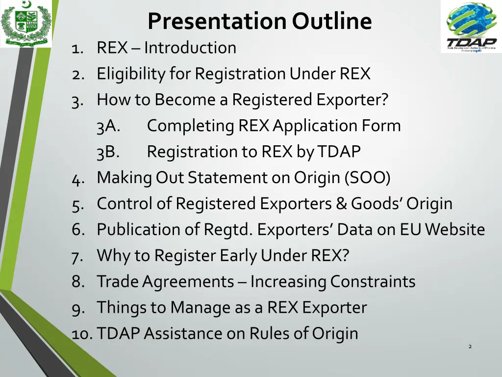 presentation outline 1 rex introduction