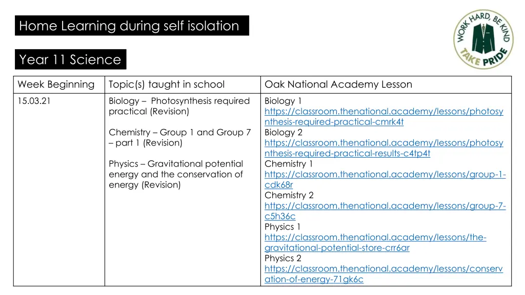 home learning during self isolation 4