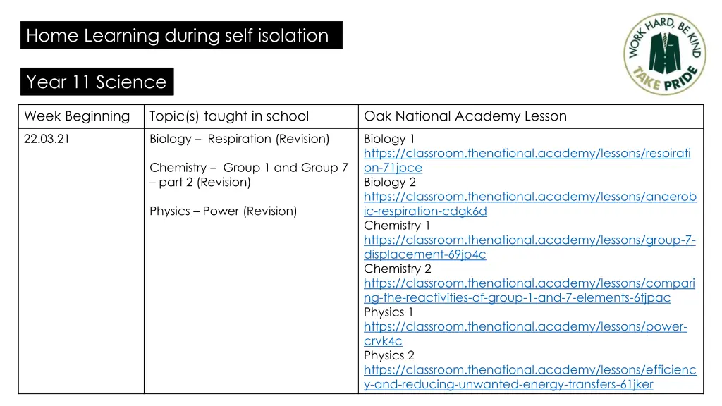 home learning during self isolation 5