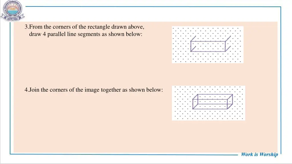 3 from the corners of the rectangle drawn above