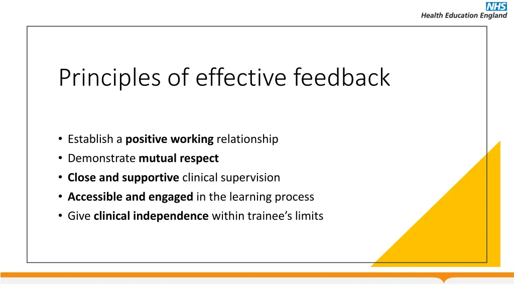 principles of effective feedback