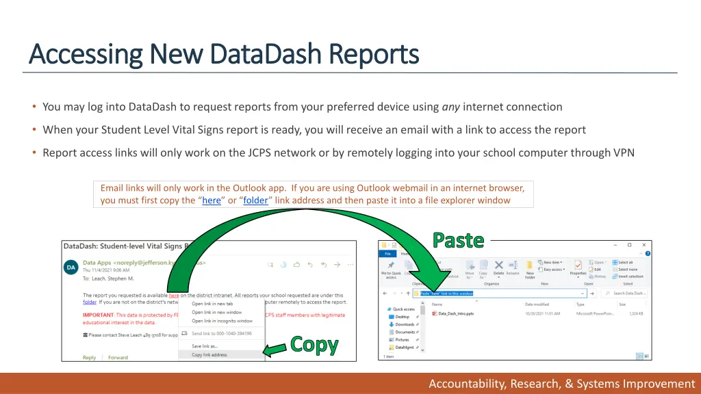 accessing new datadash reports accessing