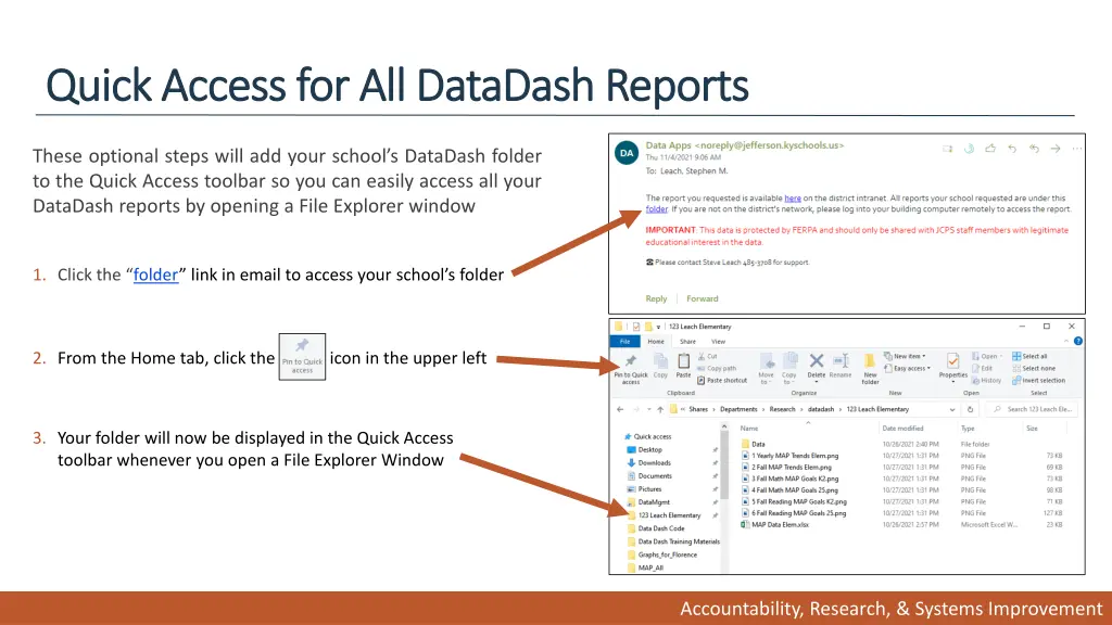 quick access for all datadash reports quick