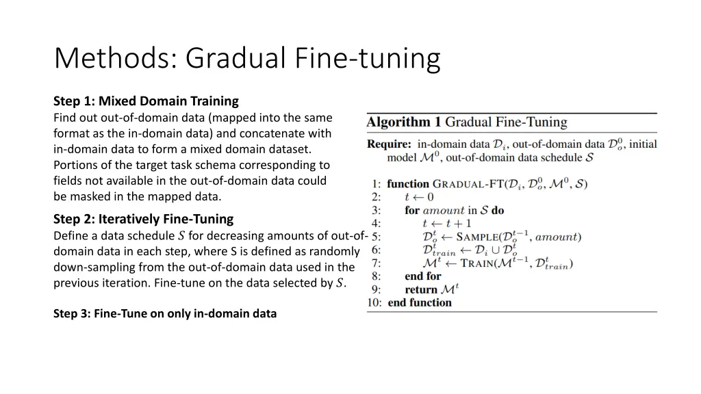 methods gradual fine tuning 2