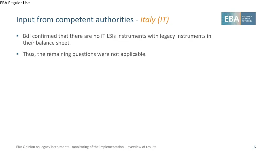 eba regular use 14