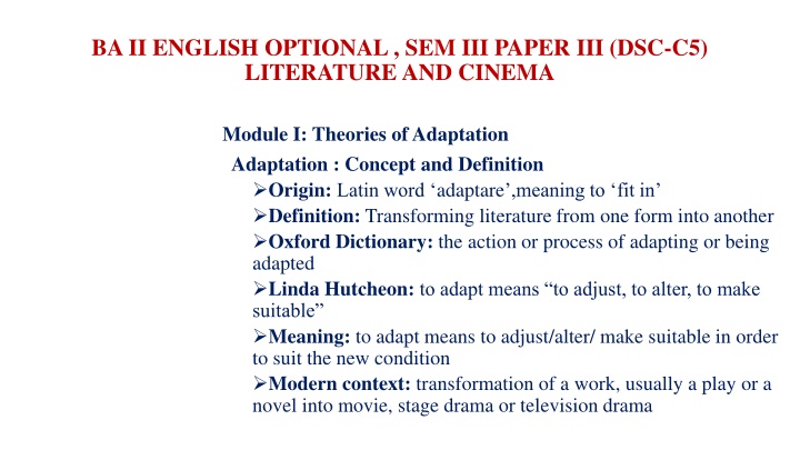 ba ii english optional sem iii paper