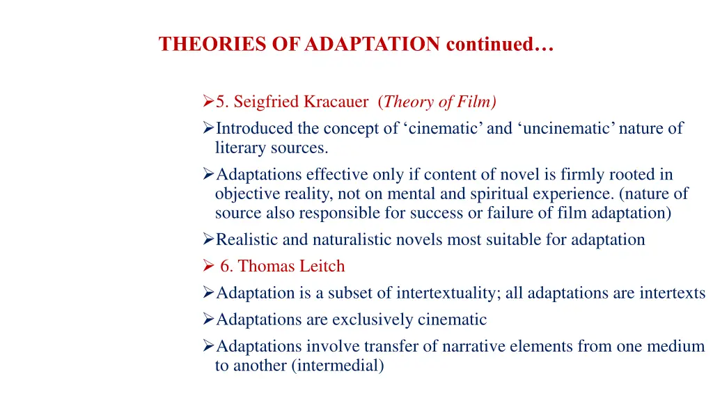 theories of adaptation continued 3