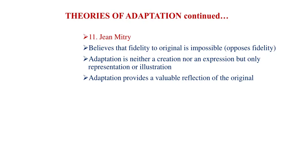 theories of adaptation continued 6