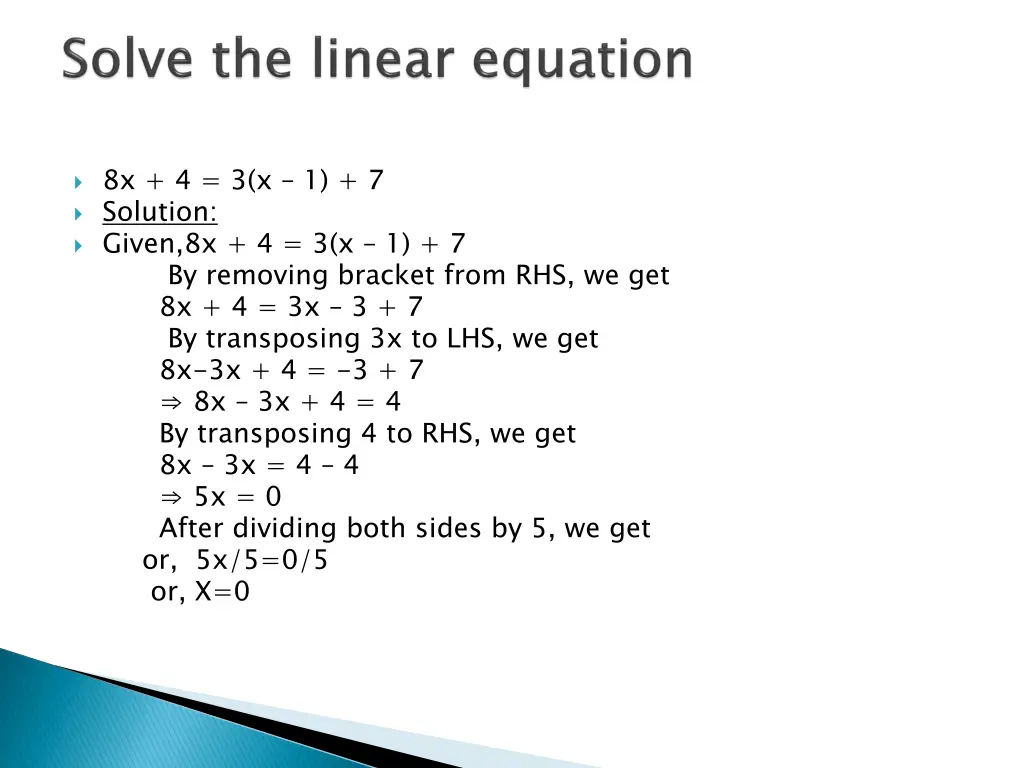 8x 4 3 x 1 7 solution given