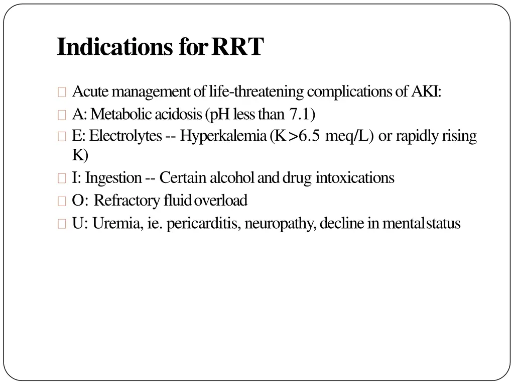 indications forrrt