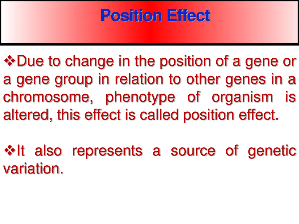 position effect