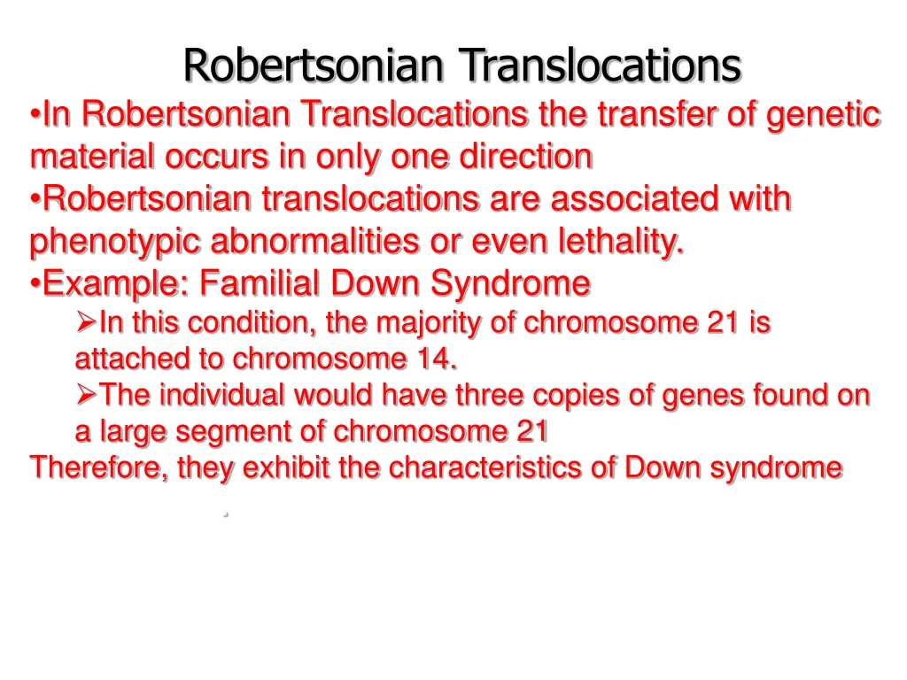 robertsonian translocations in robertsonian