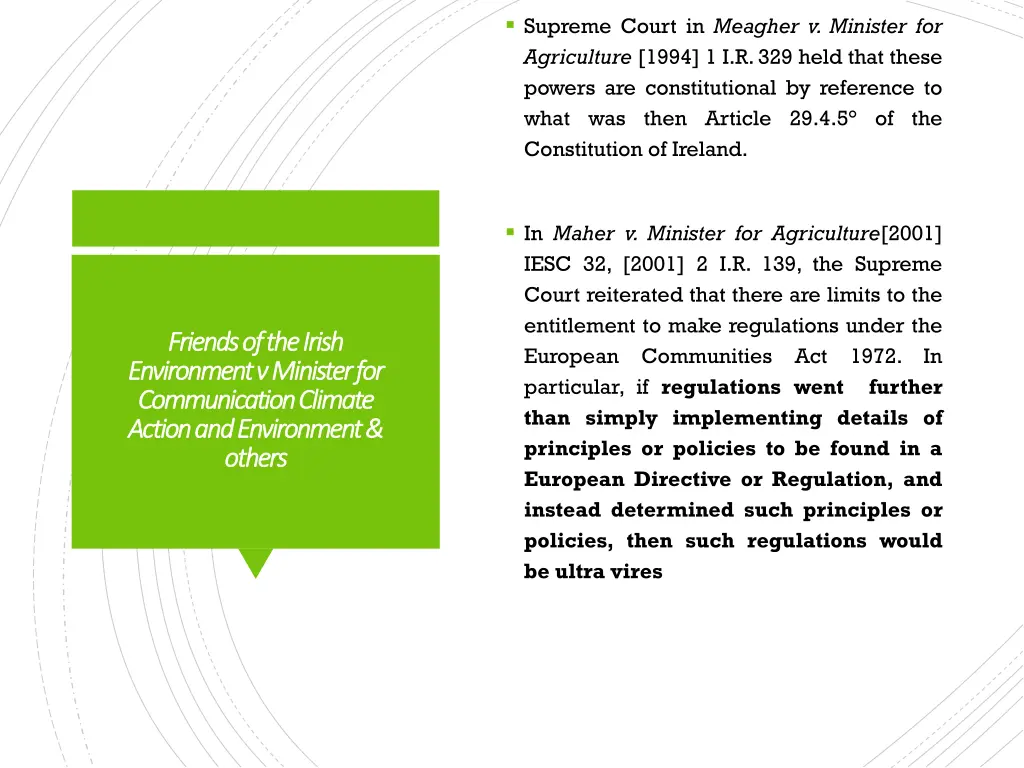 supreme court in meagher v minister