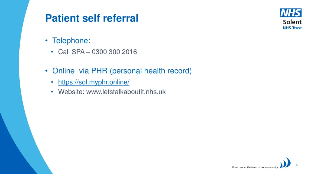 patient self referral