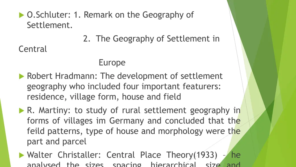 o schluter 1 remark on the geography