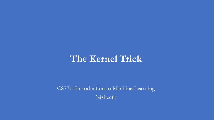 the kernel trick