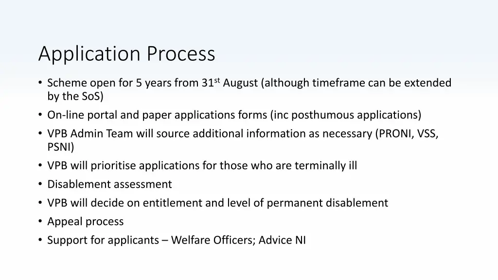 application process