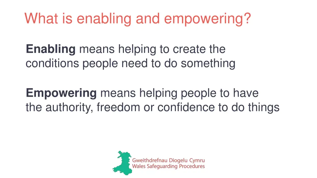 what is enabling and empowering