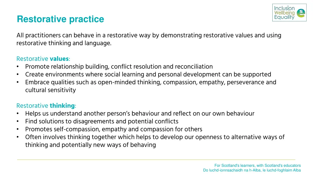 restorative practice