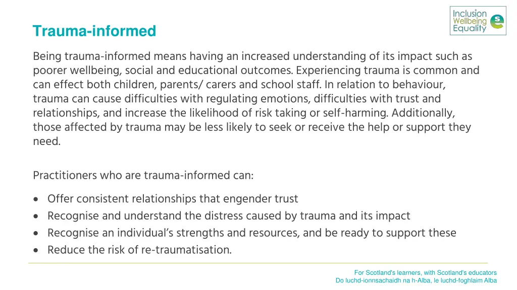 trauma informed