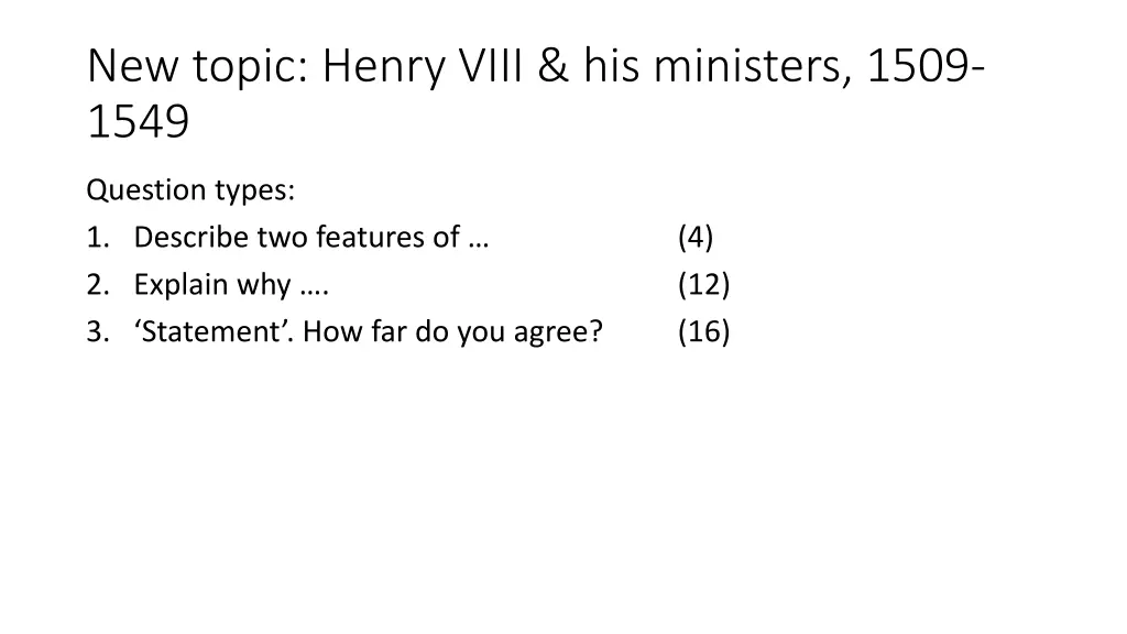 new topic henry viii his ministers 1509 1549