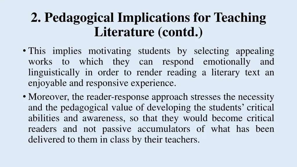 2 pedagogical implications for teaching 7