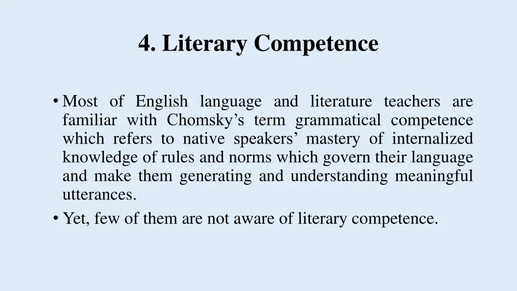 4 literary competence