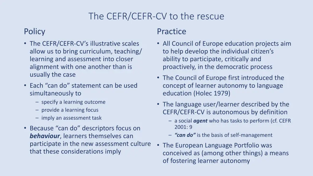 the cefr cefr cv to the rescue