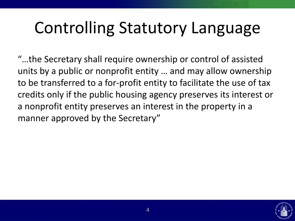 controlling statutory language