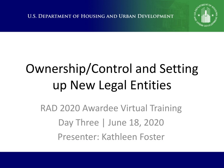 ownership control and setting up new legal